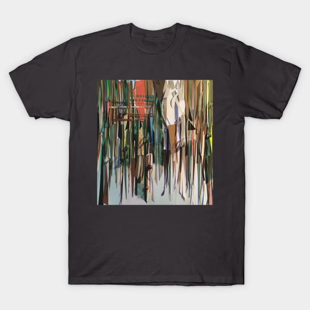 Branches- Nature Paper Collage T-Shirt by Adel8ide Designs